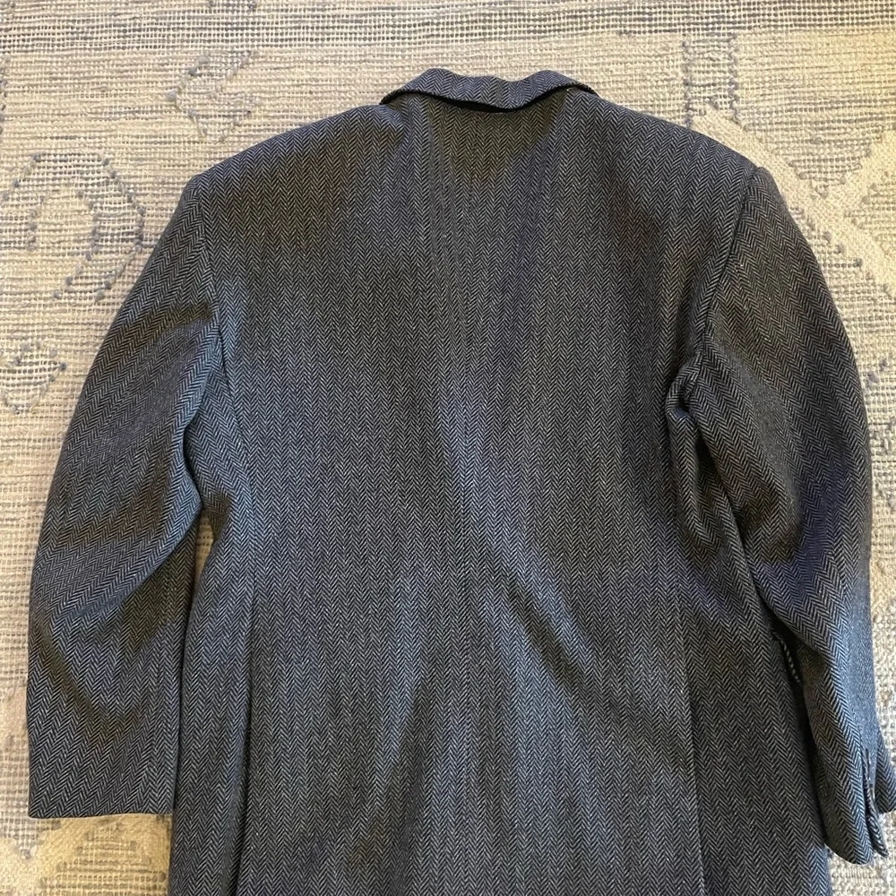 Ralph Lauren Made in USA Rare Blue Script Label Vintage Herringbone Jacket 44‎